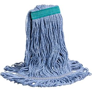 SuperLooper™ Wet Mop - General Use, Loop, Polyester/Rayon, Blue, Narrow, Small