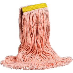 Swinger™ Wet Mop - General Use, Loop, Polyester/Rayon, Orange, PVC, Narrow, Large