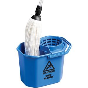 Heavy-Duty Mop Cone Pail - Blue, Strainer, 3 US Gal. (12 Quart)