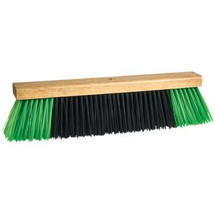 Bulldog Push Broom Head - 36", PVC, Coarse, Green & Black, 3.75"