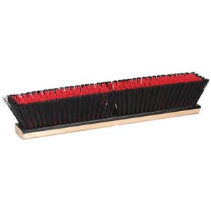 Combination Push Broom - 36", PVC, Fine/Medium, Red & Black