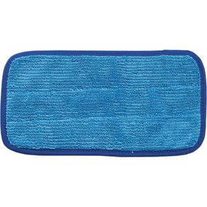 Dust Mop Pad - Hook and Loop, 10", 5-1/2", Microfibre, Blue