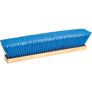 Ryno Push Broom Head - 36", PVC, Fine, Blue