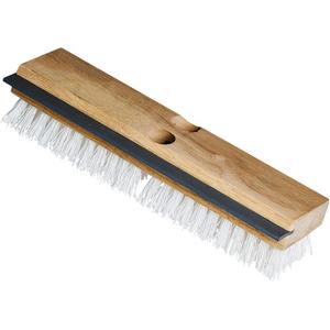 Utility Scrub Brush & Squeegee - Scrub, Polypropylene, 11", White, Wood