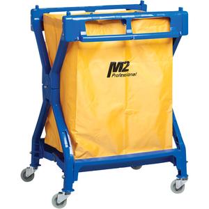 X-Style Laundry Cart - 25", 37", 26", Plastic, 7.4 cu. Ft., Vinyl, Yellow, 53 gal/200 L