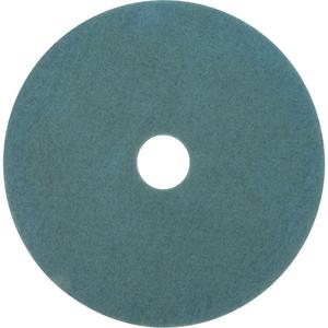 Floor Pad - Burnishing, 17", 19", 20", 21", 24", 27", 28", Aqua, Round, 1500 - 3000 RPM, Non-Woven Nylon & Polyester Fibre, 3.375"