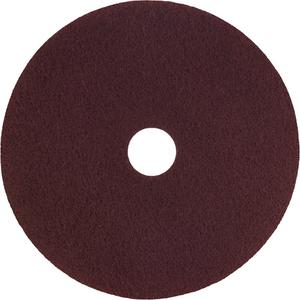 Natural Blend Pad - Scrubbing, 12", 13", 14", 16", 17", 18", 19", 20", Maroon, Round, 175 - 600 RPM, Non-Woven Nylon Fibre, 3.25"