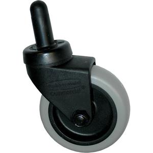 Replacement Plastic Caster for Waste Dolly - Grey, 3", 2", Metal