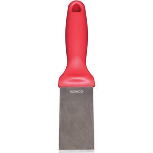Food Service Scraper - 1-1/2", 9", Red, Polypropylene, Stainless Steel