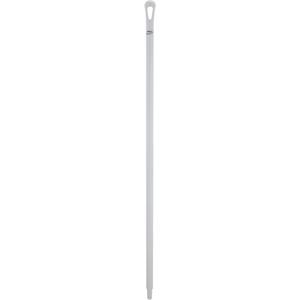 Ultra Hygiene Handle - Ergonomic, Polypropylene, 51", 1-1/4", Euro Threaded, Broom/Scraper/Squeegee/Brush/Dust Pan/Pad Holder/Fork