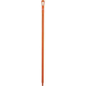 Ultra Hygiene Handle - Ergonomic, Polypropylene, 51", 1-1/4", Euro Threaded, Broom/Scraper/Squeegee/Brush/Dust Pan/Pad Holder/Fork