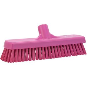 Deck & Wall Scrub Broom - Polyester, 12", Stiff, Pink, Pink, Polypropylene