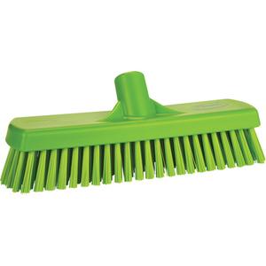 Deck & Wall Scrub Broom - Polyester, 12", Stiff, Lime, Lime, Polypropylene
