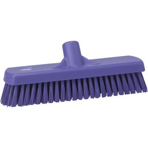Deck & Wall Scrub Broom - Polyester, 12", Stiff, Purple, Purple, Polypropylene