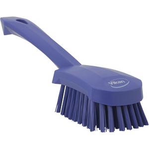 Short-Handled Churn Brush - Scrub, Purple, 10", Stiff, 2-3/4", Polypropylene, Polyester