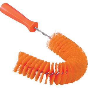 Hooked Brush - Vessel/Tube/Pipe, Orange, 15-1/2", Medium/Stiff