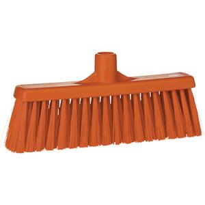 Upright Broom Head - Polyester, 12", Medium, Orange, Orange, Polypropylene, Euro