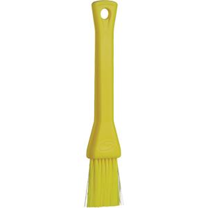 1" Pastry Brush - Detail, Yellow, 7-3/4", Soft, 1", Polyester, Polypropylene, Stainless Steel