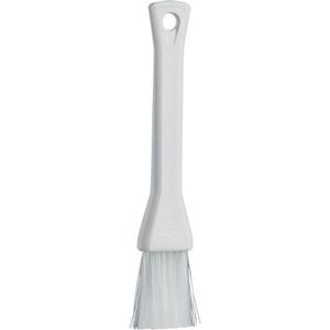 1" Pastry Brush - Detail, White, 7-3/4", Soft, 1", Polyester, Polypropylene, Stainless Steel