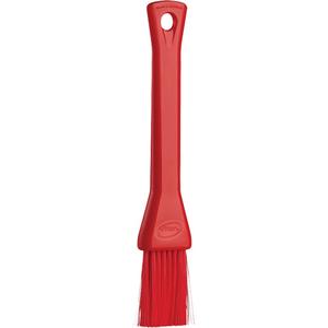 1" Pastry Brush - Detail, Red, 7-3/4", Soft, 1", Polyester, Polypropylene, Stainless Steel