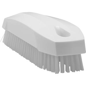 Hand Brush - Nail, White, 5", Stiff, 2", 1-1/2", 0.67", Polyester, Polypropylene, & Stainless Steel