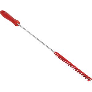 0.375" Valve Brush - Tube, Red, 20", Stiff, 0.375", Polyester, Polypropylene, Stainless Steel