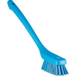Narrow Long-Handle Cleaning Brush - Scrub, Blue, 16-1/2", Stiff, 1.73", 4.33", Polypropylene, Stainless Steel