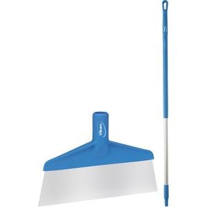 Floor Scraper with Handle - 9-3/5", 55-9/10", Blue, 51", Threaded, Aluminum, Stainless Steel & Polyethylene