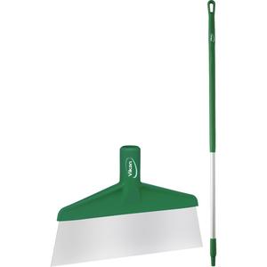 Floor Scraper with Handle - 9-3/5", 55-9/10", Green, 51", Threaded, Aluminum, Stainless Steel & Polyethylene