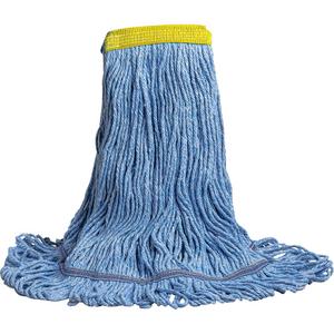 Swinger™ Wet Mop - General Use, Loop, Polyester/Rayon, Blue, PVC, Narrow, Large