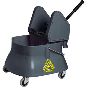Champ™ Mop Bucket & Wringer - Grey, Down Press, 6.5 US Gal. (26 Quart)/7.5 US Gal. (30 Quarts)