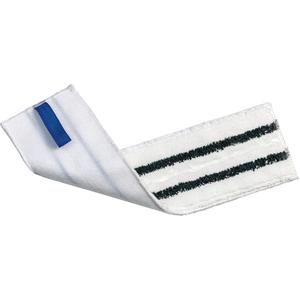 Wet Mop Pad - Scrubber, 18", 4-1/2", Microfibre, Black & White