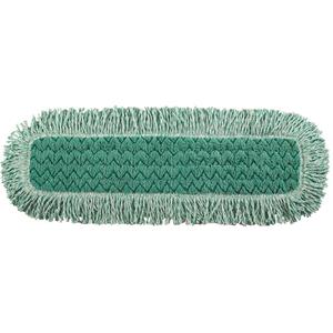 Hygen™ Fringed Dust Pad - Hook and Loop, 27-1/2", 9", Microfibre, Green, 24"