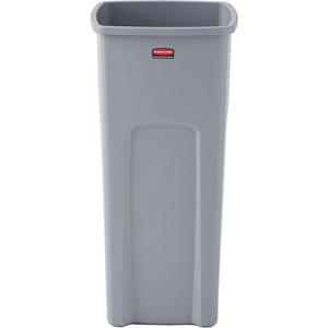 Untouchable® Square Container - 23 US gal., Plastic, Grey, 15.5", 16.5", 32.9"