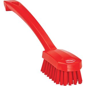 Small Utility Brush - Scrub, Red, White, Green, Yellow, 10-1/4", Medium, 1-1/2", 2-3/4", Polypropylene, Polyester