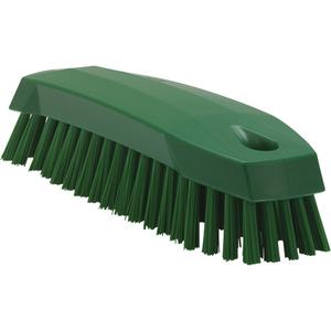 Hand Brush - Scrub, Green, 7", Medium, 1-7/10", 1-1/5", Polypropylene, Polyester