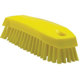 Hand Brush - Scrub, Yellow, 7", Medium, 1-7/10", 1-1/5", Polypropylene, Polyester