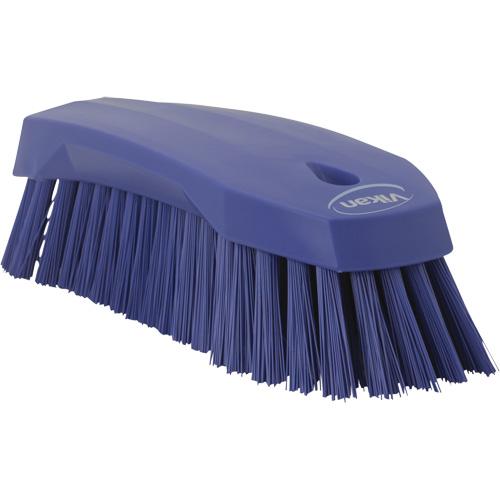 Large Angled Hand Brush - Scrub, Purple, 8", Stiff, 2-1/2", 3", Polypropylene, Polyester