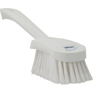 Short-Handled Washing Churn Brush - Scrub, White, 10", Soft, 2-3/4", 3", Polypropylene, Polyester