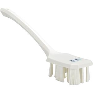 Long Handle UST Brush - Scrub, White, 15-1/2", Stiff, 2-7/8", 2-3/4", Polypropylene, Polyester