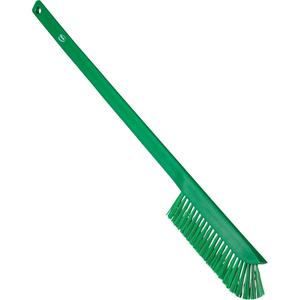 Ultra-Slim Wand Brush - Machine, Green, 23-1/2", Extra Stiff, 0.59", 2.36", Regenerated Polypropylene, Polyester