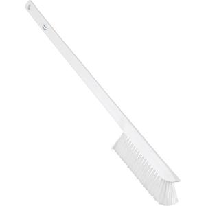 Ultra-Slim Wand Brush - Machine, White, 23-1/2", Extra Stiff, 0.59", 2.36", Regenerated Polypropylene, Polyester