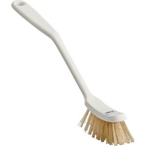 High Temperature Hand Brush - Scrub, White, 11-1/2", Stiff, 1-1/5", 2-1/2", Polypropylene, Polyester