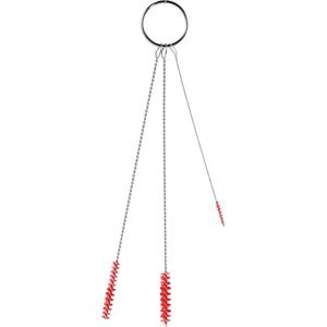 Small Diameter Brush Set - Tube, Red, Soft, 3, Stainless Steel, Polyester, 250°F