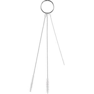 Small Diameter Brush Set - Tube, White, Soft, 3, Stainless Steel, Polyester, 250°F