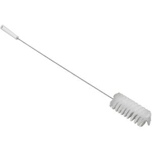 Valve Brush with 3' Flex Handle - Tube, White, 36-1/4", Soft, 3", Stainless Steel, Polyester, Polypropylene