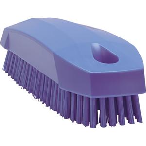 Hand Brush - Nail, Purple, 5", Stiff, 2", 1-1/2", Polypropylene, Polyester