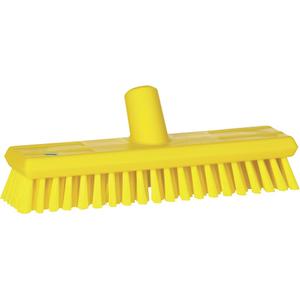 Waterfed Brush - Deck, Yellow, 11", Medium, 3", 3-3/4", Polypropylene, Polyester