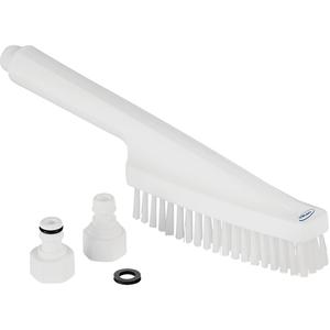 Waterfed Hand Brush - Scrub, White, 13", Stiff, 2", 3", Polypropylene, Polyester