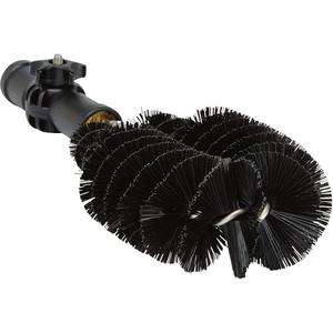 Drain Cleaning Brush - Pipe, Black, 11", Stiff, 3-3/4", 2-1/2", Stainless Steel, Polyester